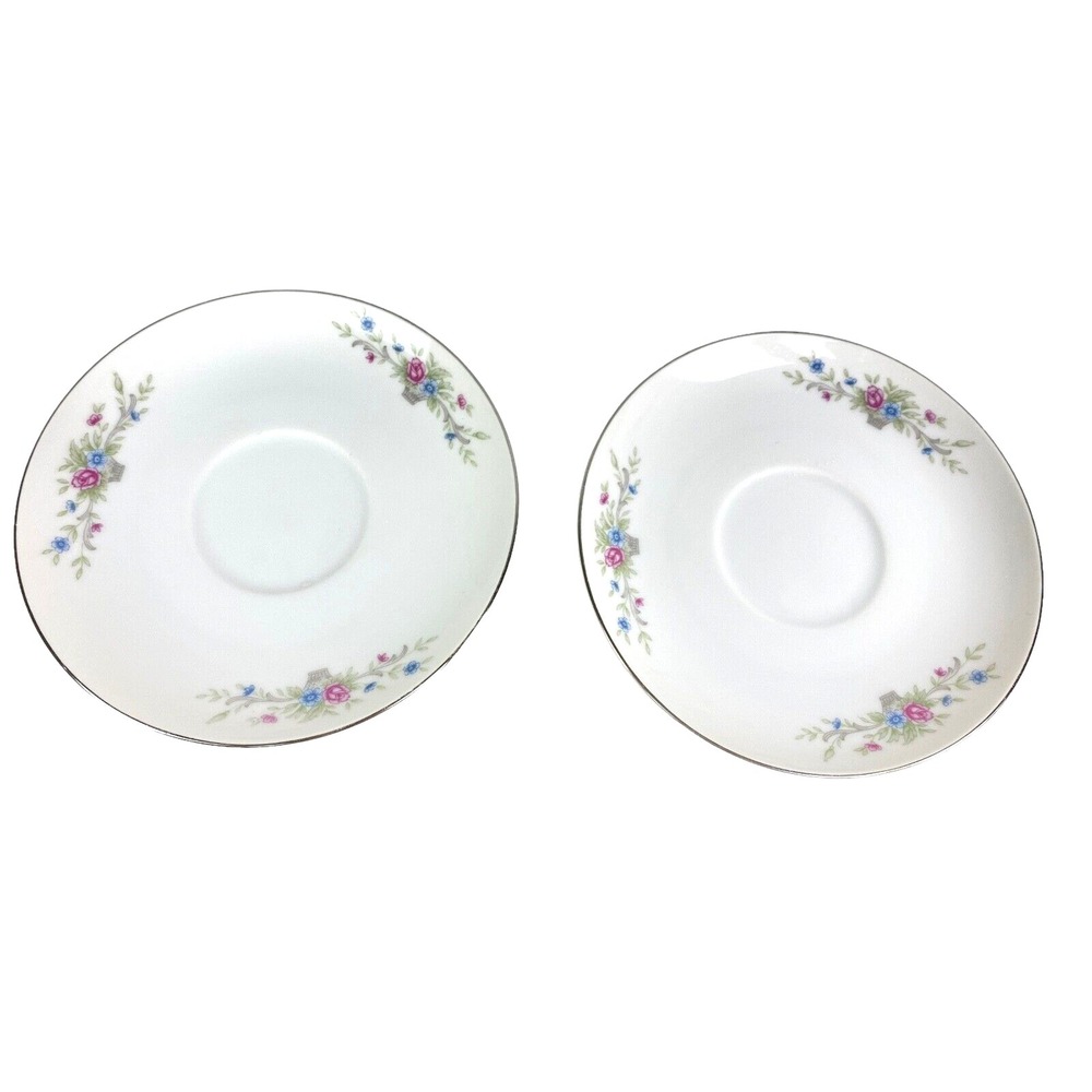 Fantasia by Florenteen 2 Saucers Fine China Japan